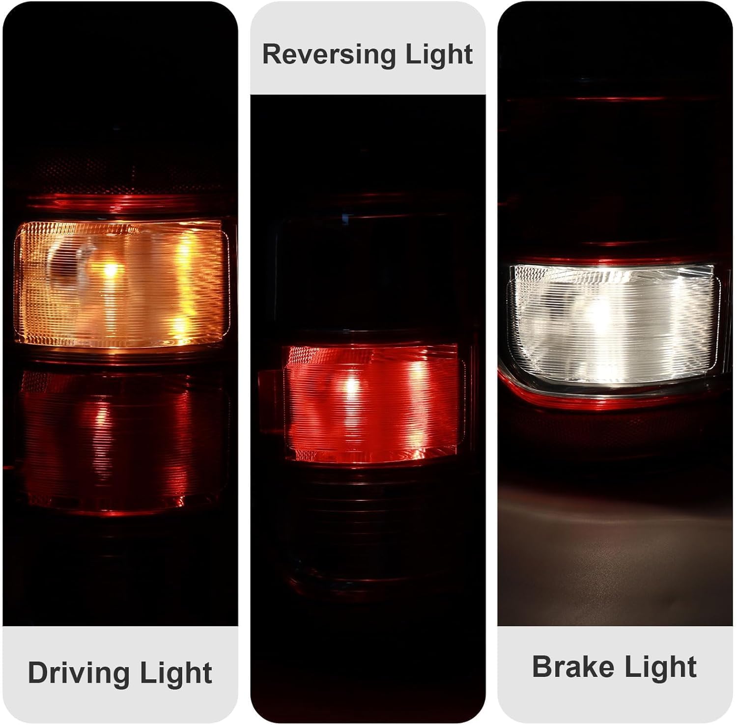 Tail Lights W/Bulb and Harness Assembly Compatible with 2021 2022 2023 Ford F150, Rear Light Taillights Replacement # ML3Z-13405-E ML3Z-13404-E