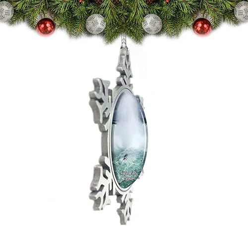 Miniatura 2 de Decoración de árbol de Navidad de las cataratas del Niágara de Canadá, regalo de recuerdo de metal de cristal