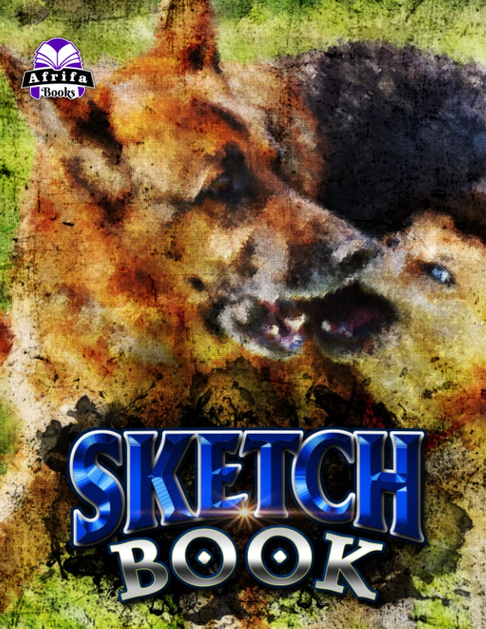 Independently published GERMAN SHEPHERD SKETCHBOOK: ANIMAL PRINT DRAWING BOOK: Large notebook (8.5”x11”) for sketching, shading, doodling, drawing or painting (120pages)