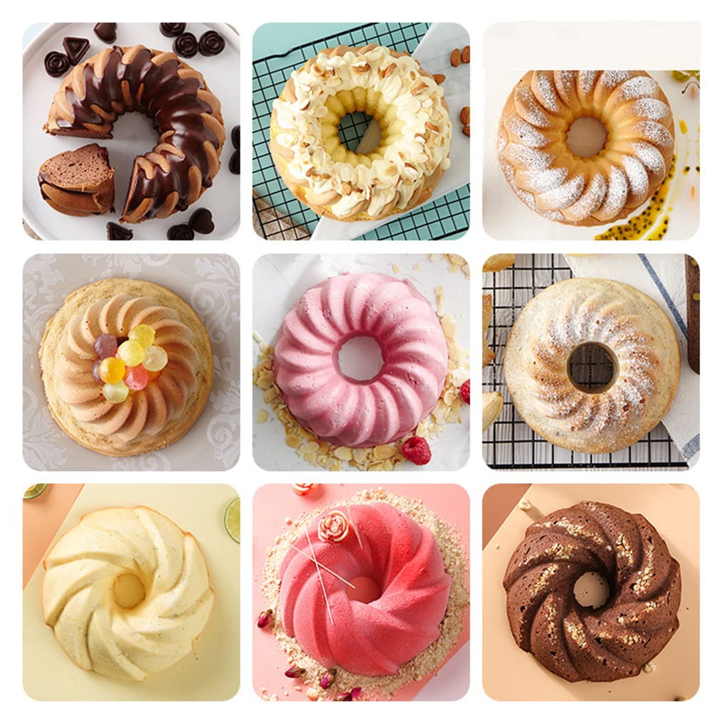 Stampi in Silicone per Dolci,Stampo per torta 8.26 pollici,Stampo Silicone per Dolci Antiaderente Rendere Crostini Torta di Mousse Pane,Grigio