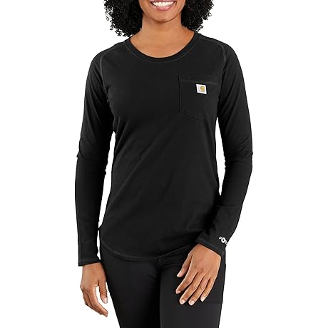 Women's Force Relaxed Fit Midweight Long-Sleeve Pocket T-Shirt: The Pinnacle of Comfort and Durability