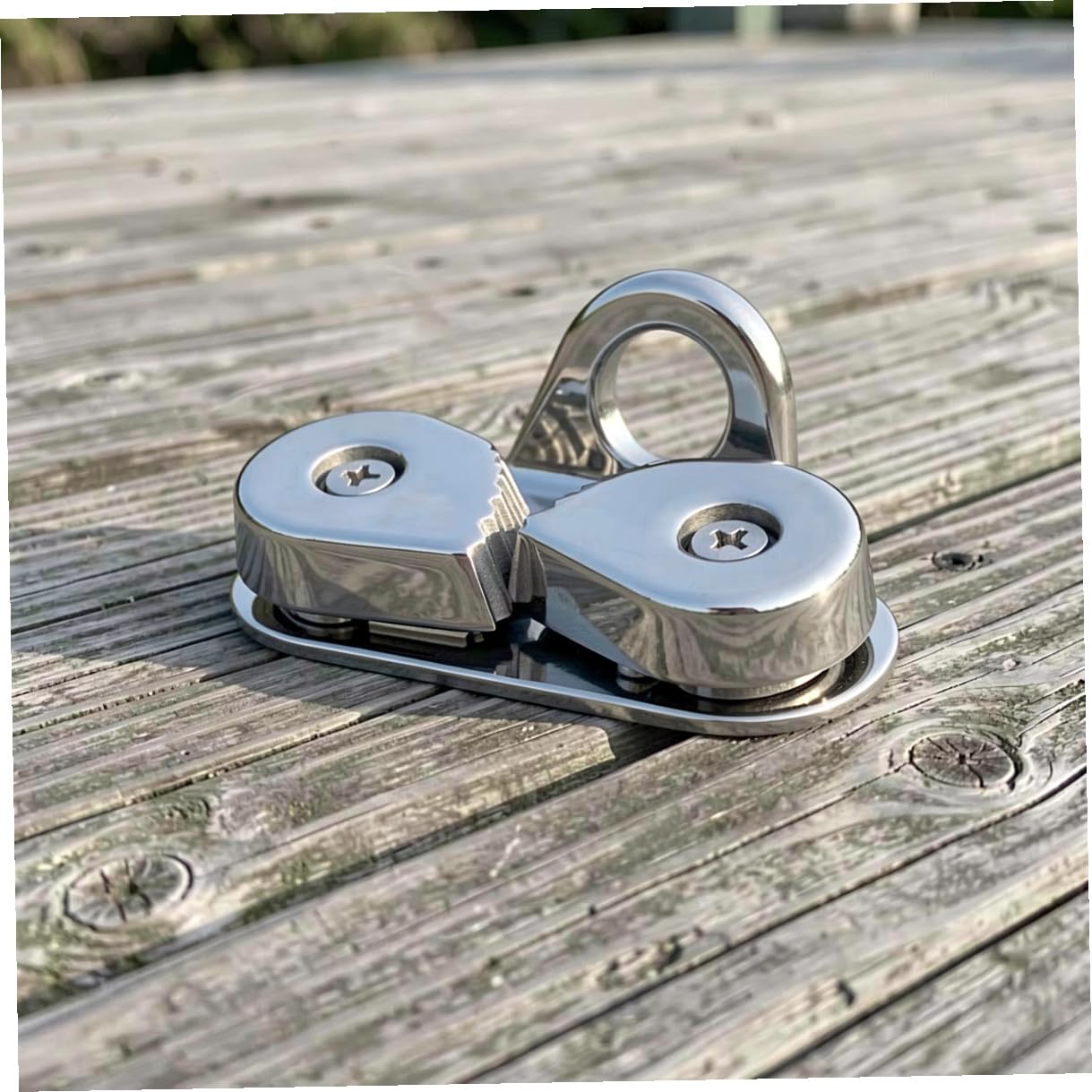 2 Pezzi Clip Corda Marino con Guida, Acciaio Inossidabile Argento | Barche e Yacht, Fissaggio Affidabile, Due Viti Autofilettanti Incluse, Equipaggio