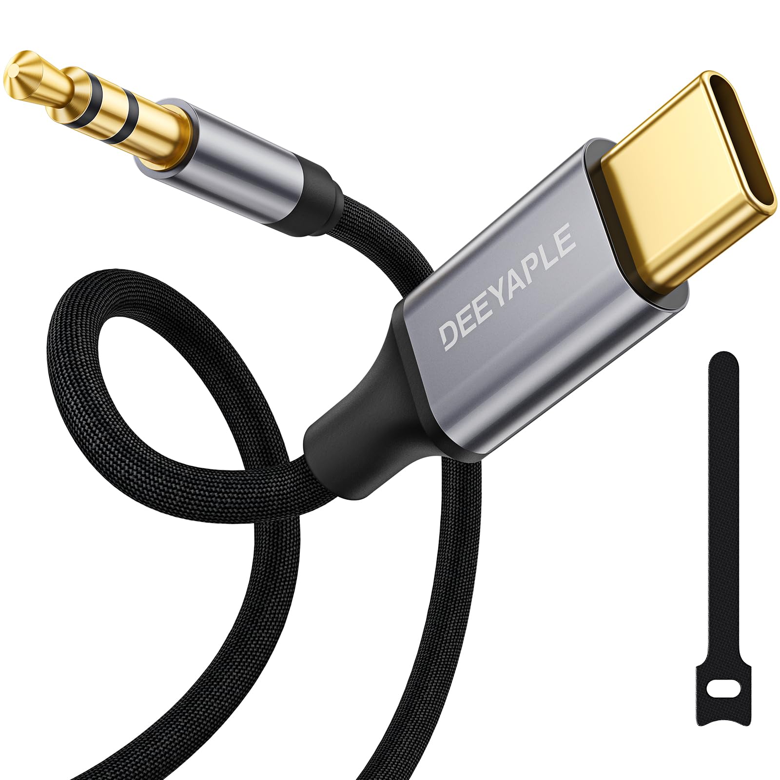 Deeyaple USB C to Aux, 4FT/1.2M, Type C to 3.5mm Audio Cable Headphone Jack Cabl