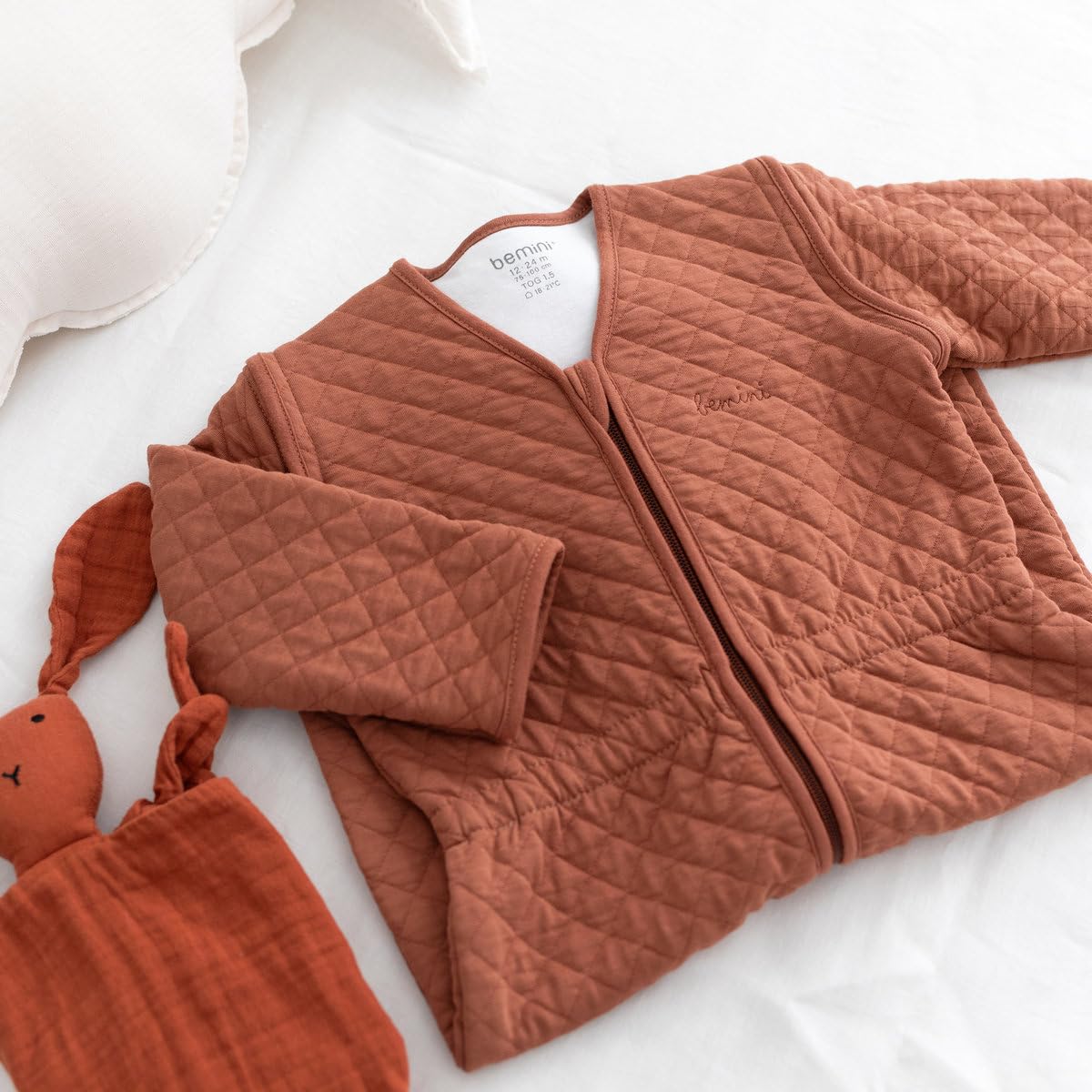 BEMINI Schlafsack Pady Quilted Jersey tog 1.5 Brick