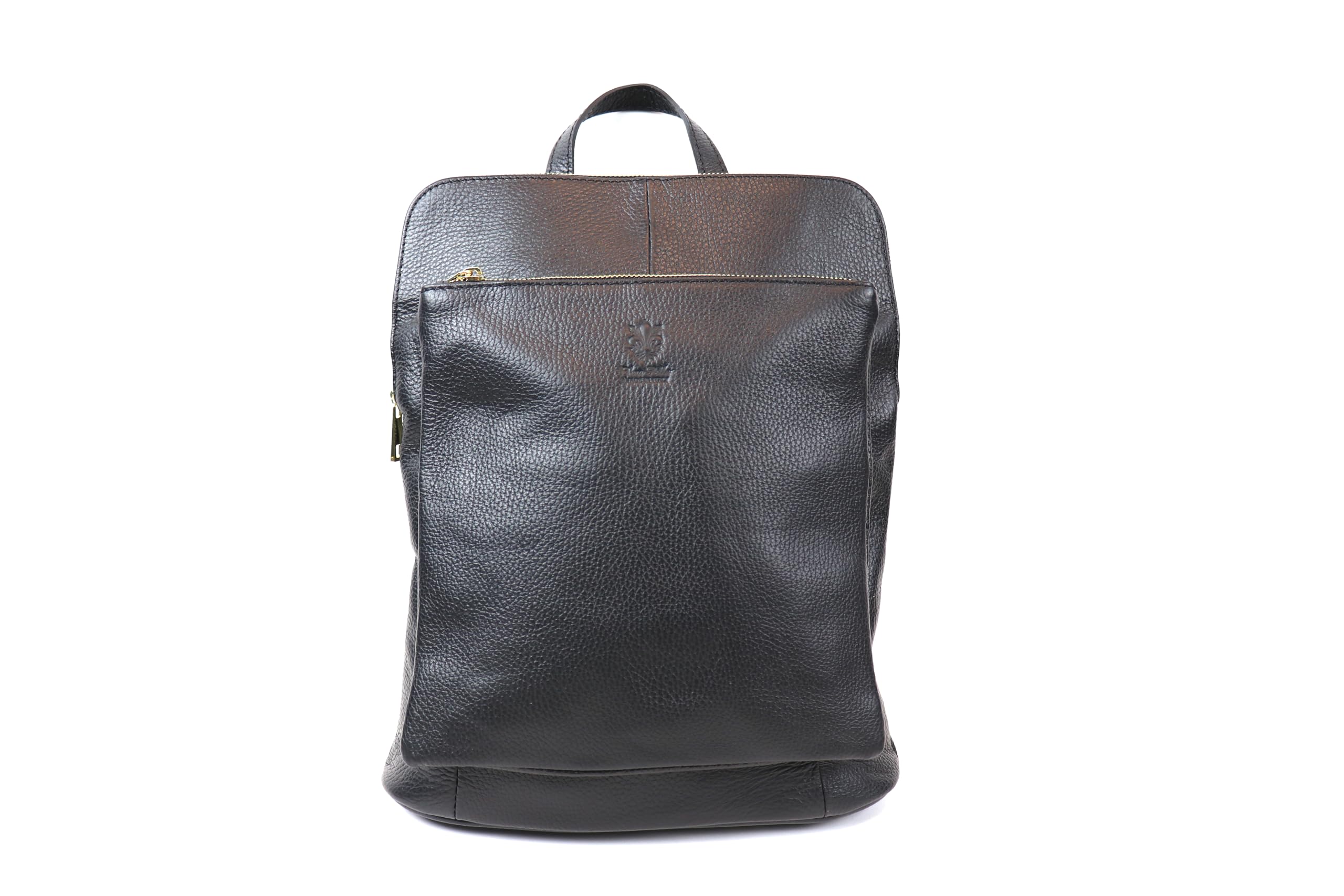 Lusso in pelle Versatile Italian Pebbled Leather Backpack