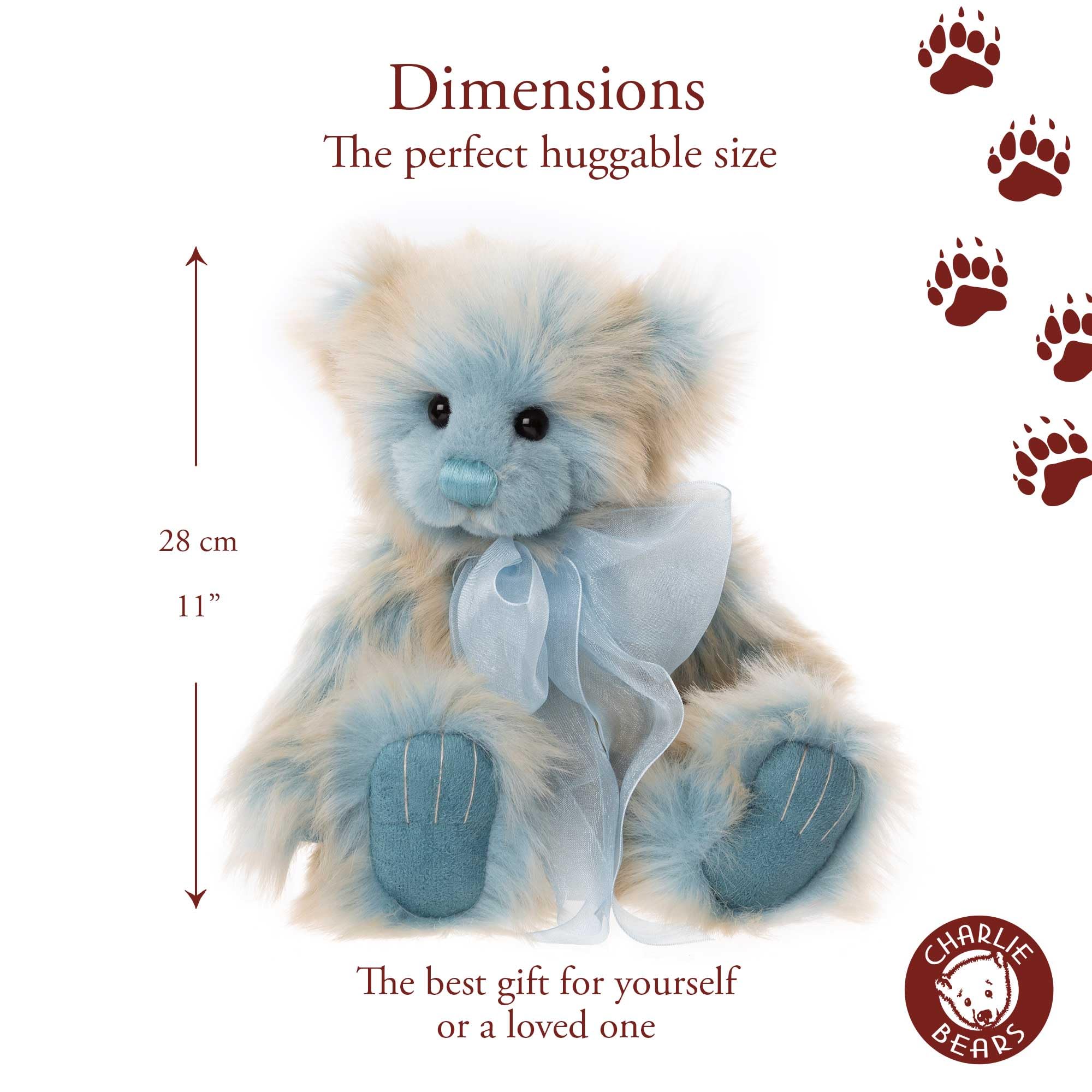 Charlie Bears Tuesday Blue Plush Teddy Bear - Soft, Cute