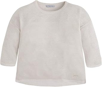 Tween Girls 8-18 Open-Work Metallic Knit Pullover Sweater
