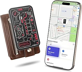 MFish Solar Wallet Tracker Card, Apple MFi Certified, Ultra-Thin 0.07" Find My Tracker for Wallet, IP68 Waterproof, Loud Alarm, Solar Powered, Works with Apple Find My (iOS Only) for car, Luggage