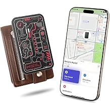 MFish Solar Wallet Tracker Card, Apple MFi Certified, Ultra-Thin 0.07" Find My Tracker for Wallet, IP68 Waterproof, Loud Alarm, Solar Powered, Works with Apple Find My iOS Only for car, Luggage