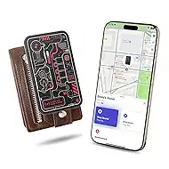 MFish Solar Wallet Tracker Card, Apple MFi Certified, Ultra-Thin 0.07" Find My Tracker for Wallet, IP68 Waterproof, Loud Alarm, Solar Powered, Works with Apple Find My (iOS Only) for car, Luggage