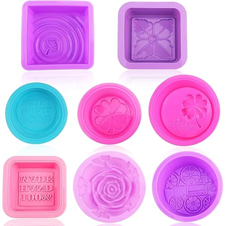 WRITWAA 2 Stück Silikon Seifenformen Oval - Mit Massagenoppen BPA Frei Flexibel