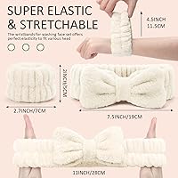 Vista 2 de EIMMBD Juego de diadema y pulsera, 9 piezas de microfibra para la cabeza y toallas de muñeca para lavar la cara, maquillaje, deportes, banda