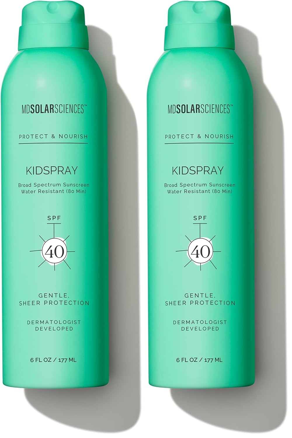 MDSolarSciences KidSpray SPF 40, Kids Sunscreen Spray, Vitamin C, 6 fl oz (Pack of 2)