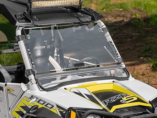 Miniatura 4 de SuperATV Parabrisas abatible resistente a los arañazos para Polaris RZR (ver ajuste) | Fabricado en Estados Unidos | Hecho de policarbonato de 1/4