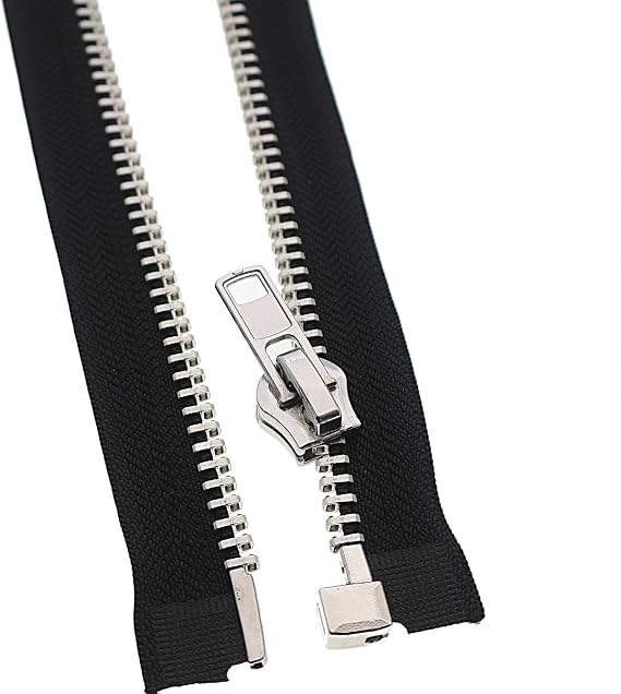 Leekayer #10 28 Inch Zippers for Jackets Sewing Coats Crafts Silver Separating Jacket Zipper 71 cm Metal Zipper Heavy Duty (28 Silver)
