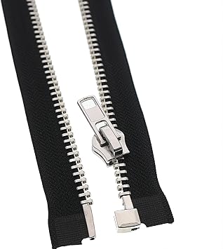 Leekayer #10 28 Inch Zippers for Jackets Sewing Coats Crafts Silver Separating Jacket Zipper 71 cm Metal Zipper Heavy Duty (28 Silver)