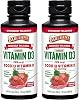Barleans Pack of 2 Vitamin D3 Liquid Supplement for Kids and Adults, 5000 IU Vitamin D, Strawberry Milkshake, Non-GMO, Gluten and Dairy Free, 5.6 oz Each