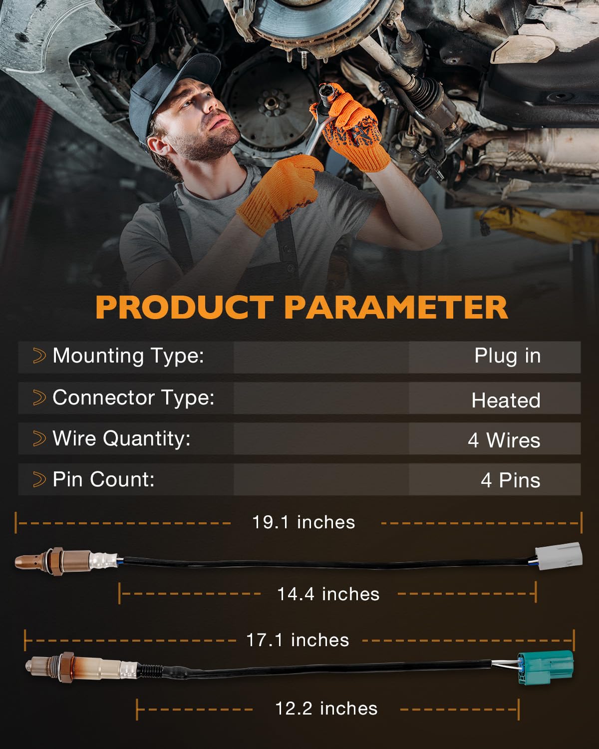 234-9038 234-4835 Oxygen Sensor Upstream Downstream Compatible with Nissan Armada Pathfinder Titan 5.6L V8, O2 Sensor Fits for Infiniti QX56 5.6L V8