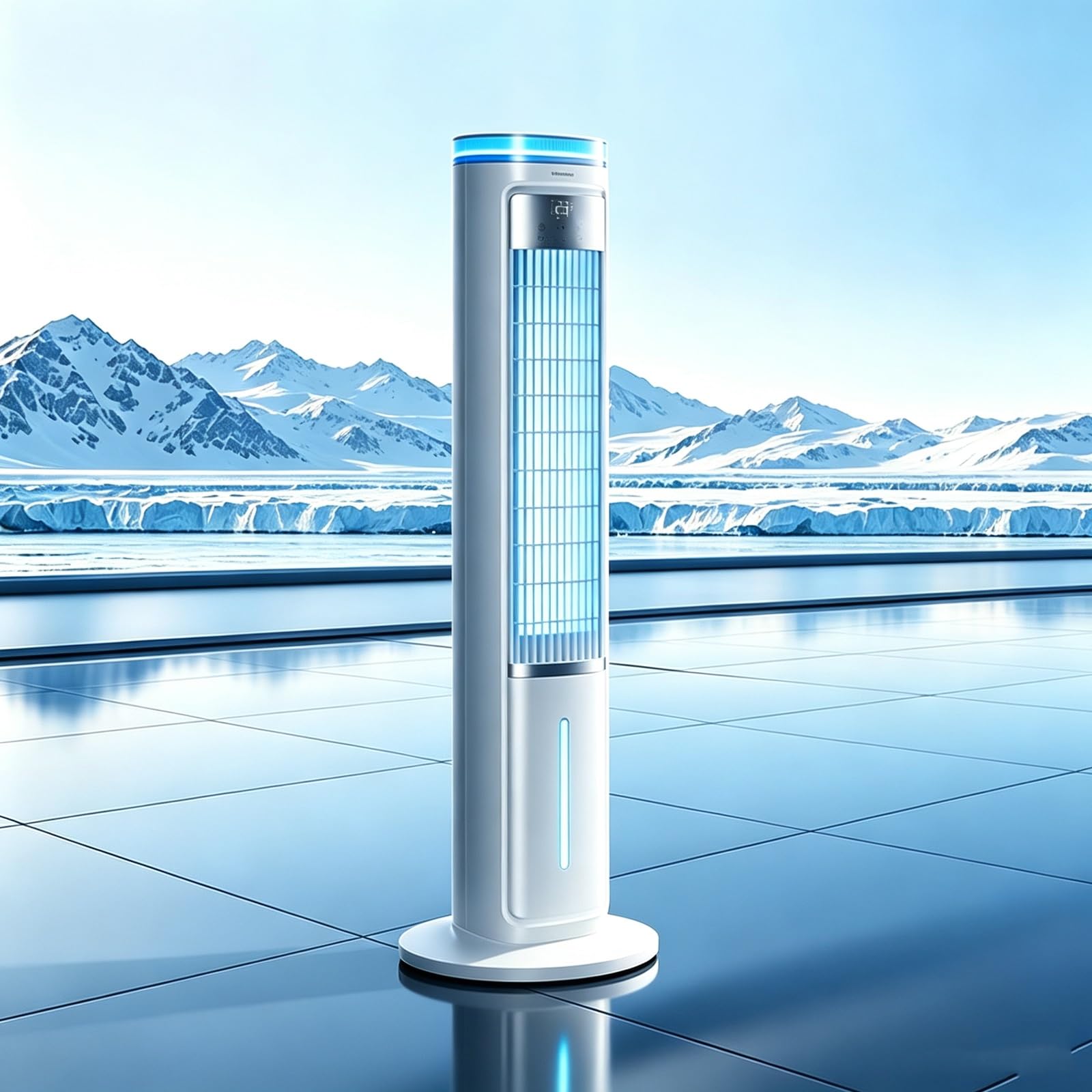 Ventilador Torre Portátil Refrigerado Por Agua de 103cm con Remoto
