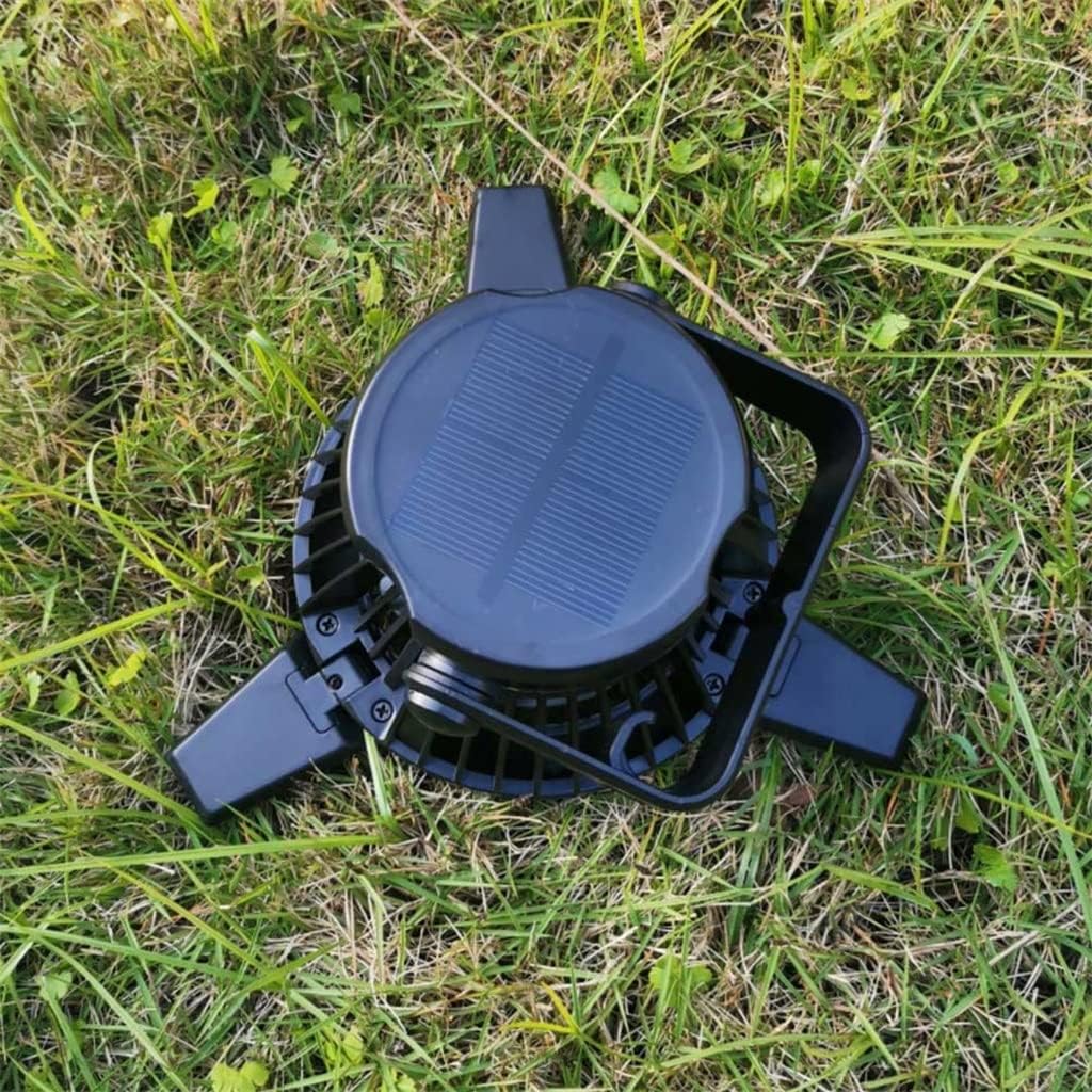 Camping Outdoor Rechargeable LED Tent Fan Portable Hanging Multifunctional Solar Powered