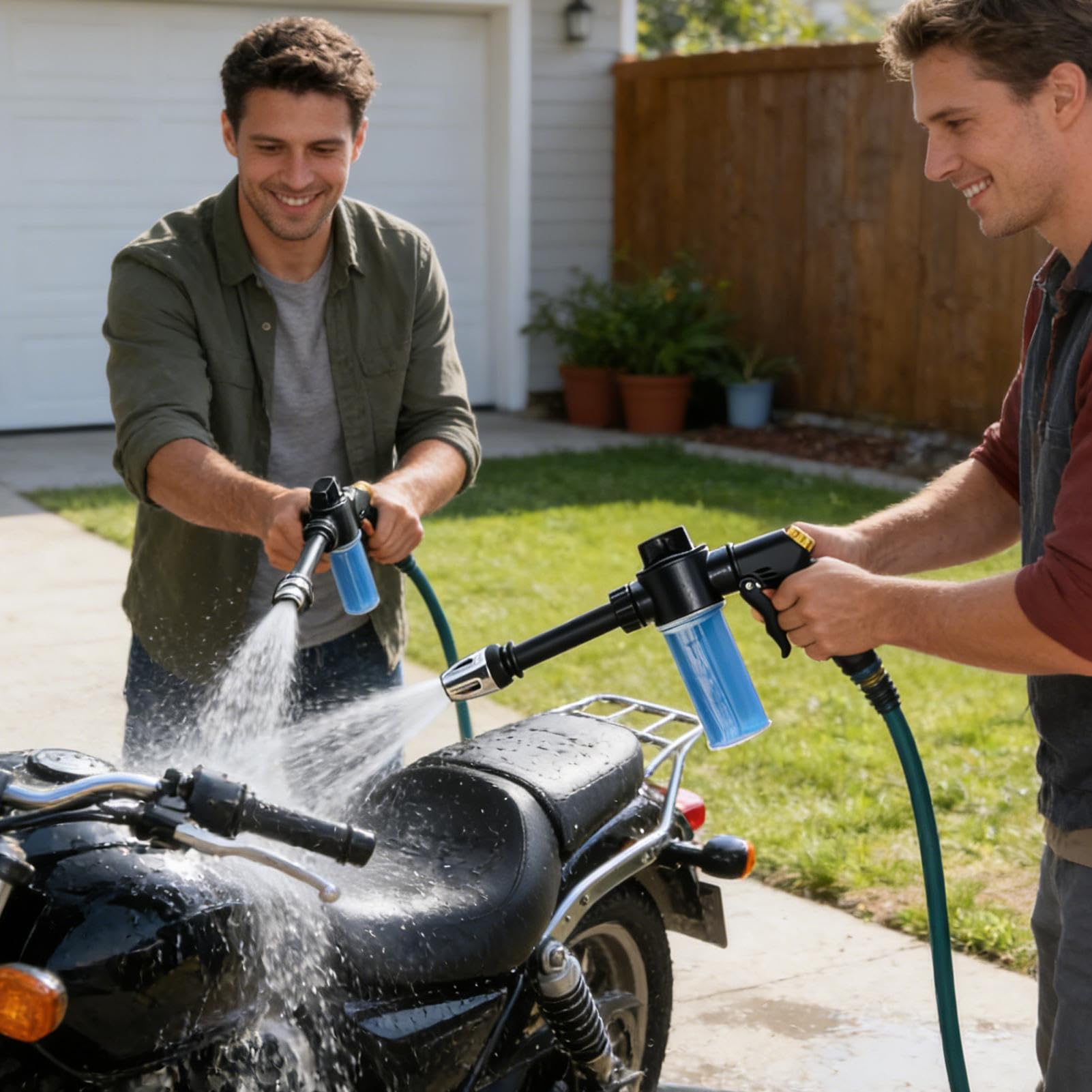 Pistola Per Schiuma, Pistola Per Lavaggio Auto Con Getto Di Schiuma Regolabile Per Auto, Include Dispenser Di Sapone, Per Pulizia Moto Camion Giardino Pannelli Per Animali Domesti