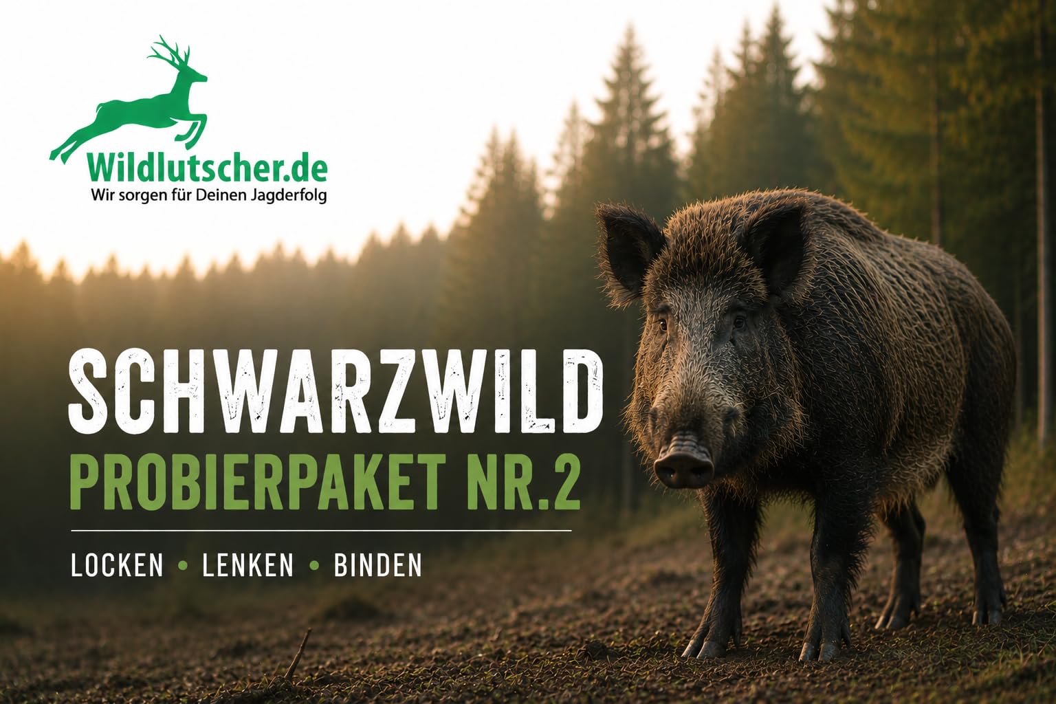 Schwarzwild Probepaket Nr.2 – Komplettsystem für Schwarzwild | Locken, Lenken & Binden | Lecksteine, Pinienteer, Lockmittel & Boilies