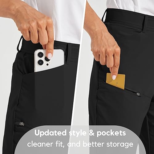Miniatura 3 de Willit Pantalones cortos para mujer, 13 pulgadas, para golf, senderismo, largos, hasta la rodilla, de secado rápido, resistentes al agua, casual,