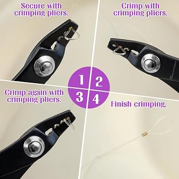 SPEEDWOX Bead Crimping Pliers Jewelry Crimper Plier for Beading Micro Tube Beads Crimper Mini Crimping Pliers Bent 3 holes Multi Use DIY Jewelry Craft Beading Hobby for 2mm-3mm Beads and Tubes