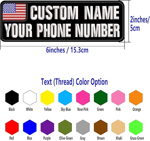 Miniatura 2 de Uayma 2 parches con nombre personalizables, parches tácticos extraíbles personalizados con gancho y bucle, parches bordados para nombre para