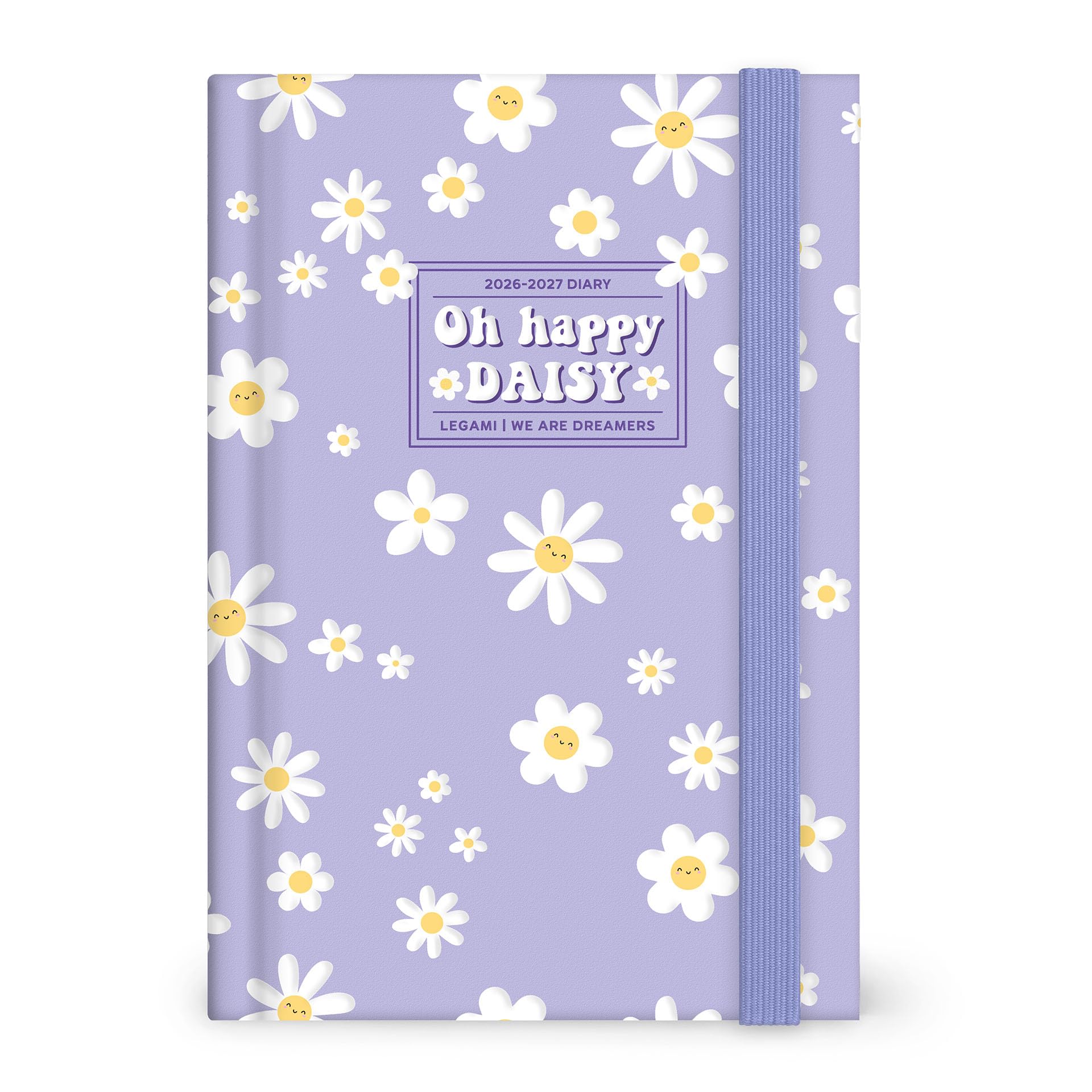 Legami - Agenda Giornaliera Fotografica 2026-​2027, Daisy, 16 Mesi Medium, Diario da Settembre 2026 a Dicembre 2027, Chiusura con Elastico, Carta Certificata FSC, 12 x 18 cm
