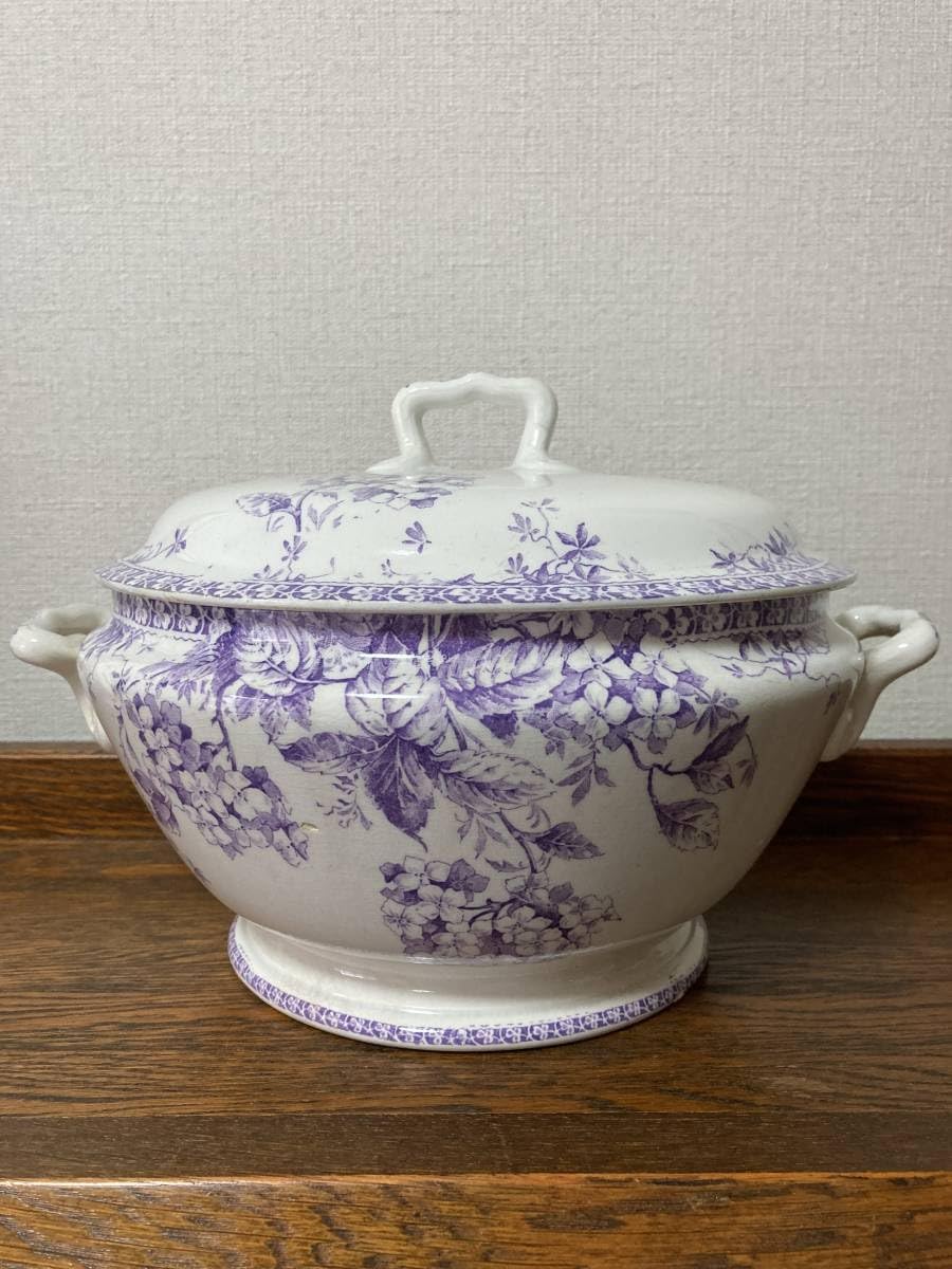 フランスアンティーク☆ジアンチューリーン紫陽花スーピエール Amazon.co.jp: フランス アンティークジアンGien チューリーン
