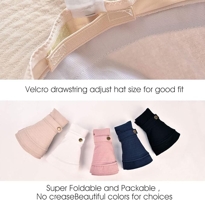 Sombrero de sol de algodón para mujer UPF50+ packable miniatura 4