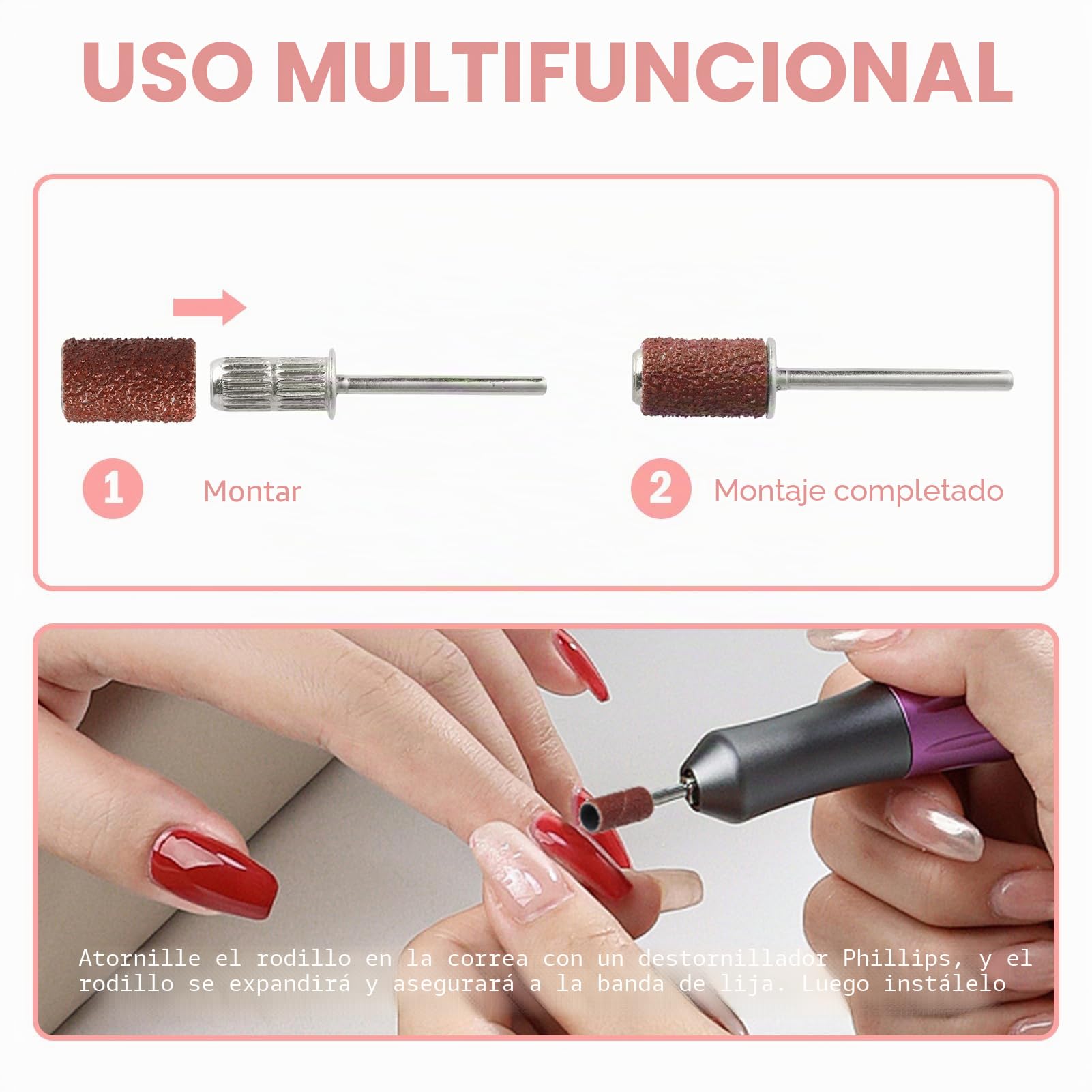 248 Piezas Bandas de Lijado, 80#120# 180# Grano, Juego con 246 Bandas y 2 Mandriles, Compatible con Dremel,Tambores de Lijado para Taladro y Herramientas Rotativas en Madera y Manualidades