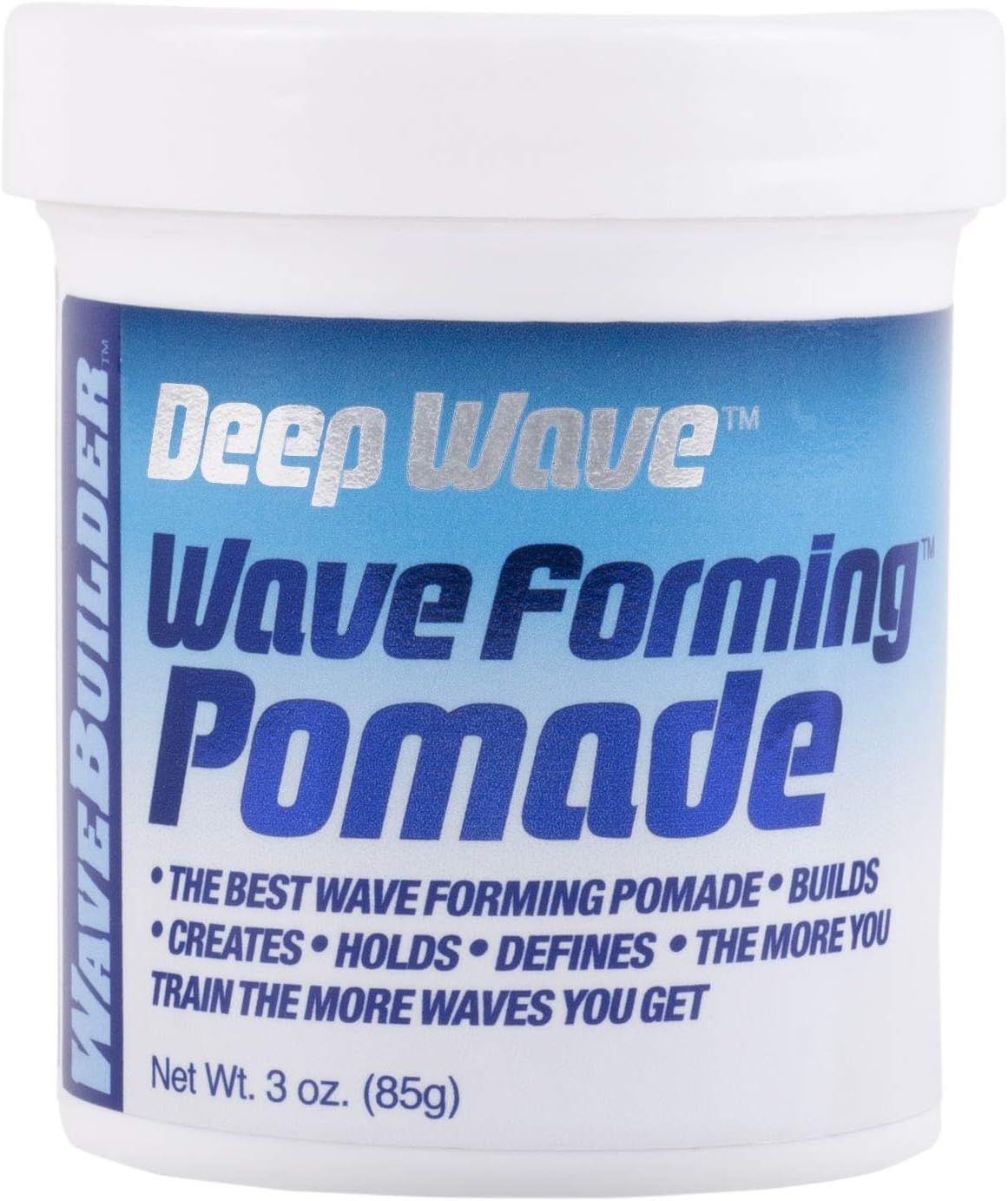 Wavebuilder Deep Wave Forming Pomade | Original Formula Creates, Holds and Defines Hair Waves, 3 Oz