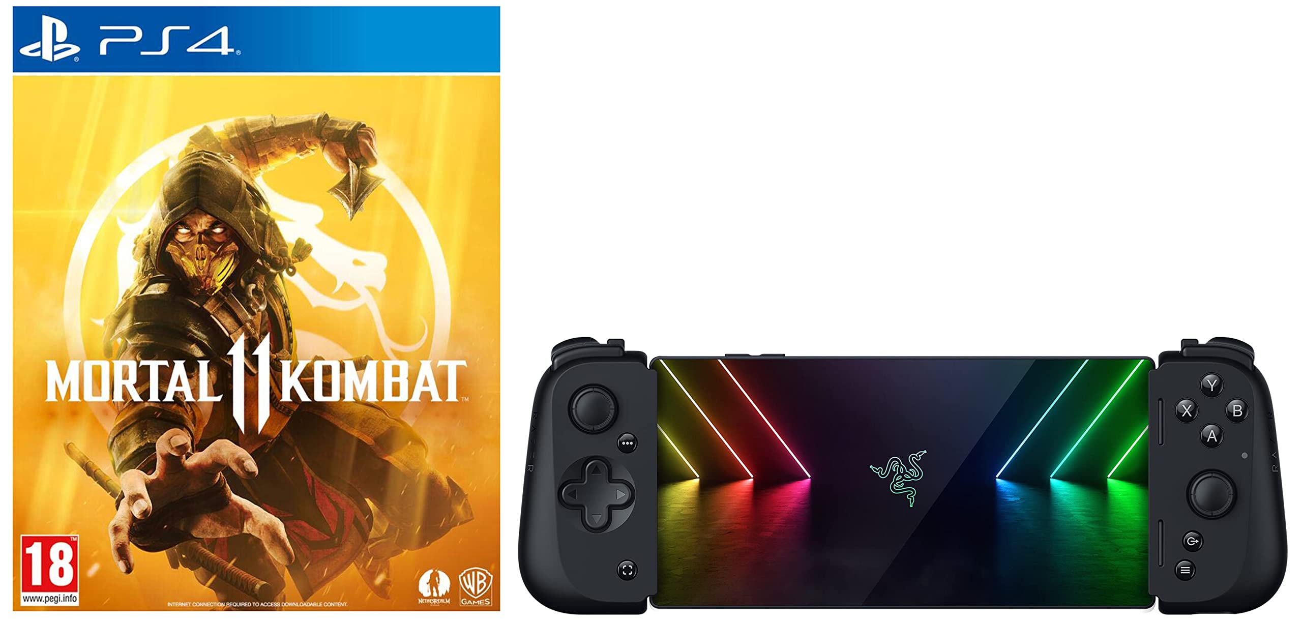 WB Games Mortal Kombat 11 (PS4)+Razer Kishi V2 Mobile Gaming Controller for Android: Console Quality Gaming Controls - RZ06-04180100-R3M1 (B0BP1GNK2Q) Amazon Price History, Amazon Price Tracker