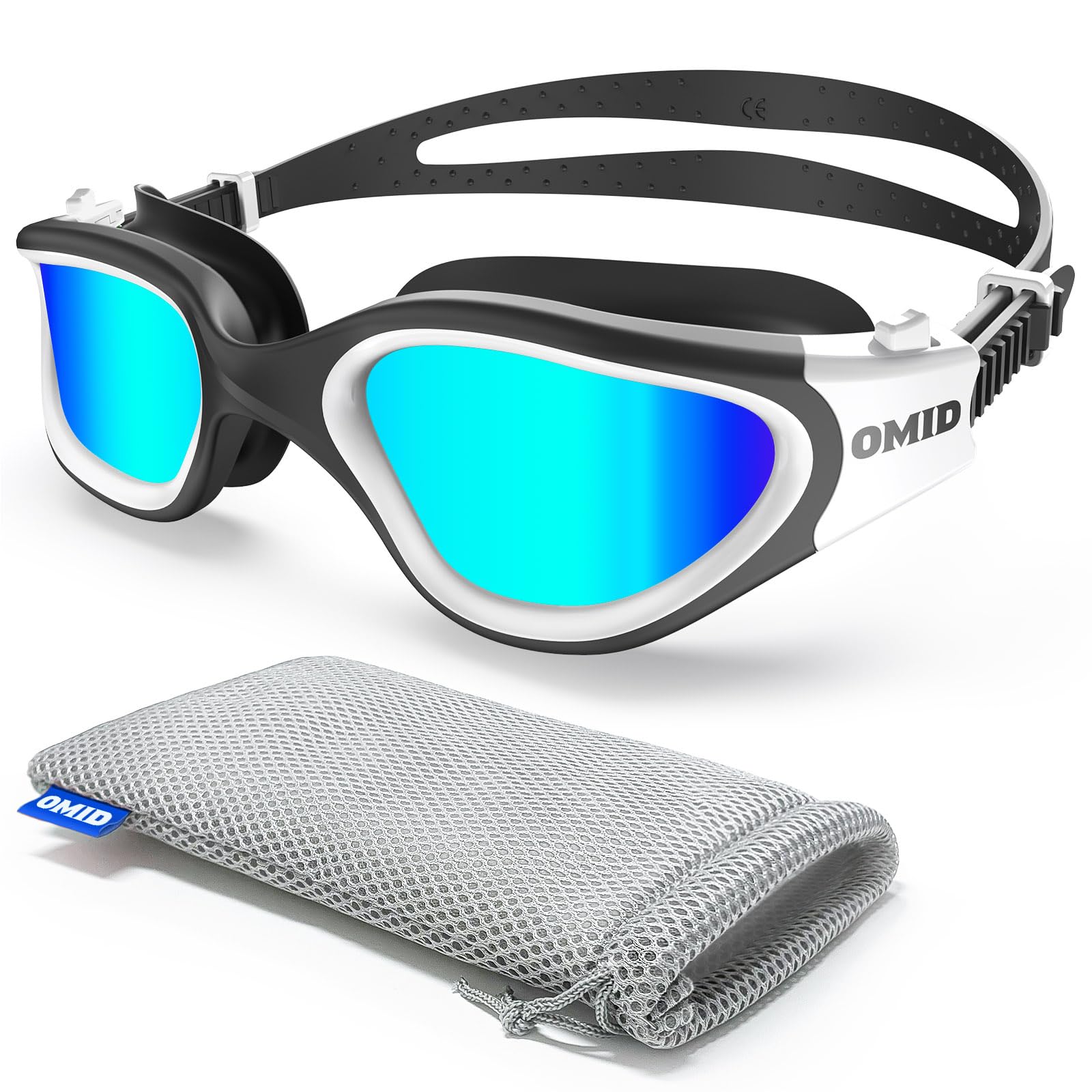 OMID P2 gafas de baño polarizadas [patentes y actualizaciones] gafas de baño antiniebla, antiultravioleta y sin fugas para adultos, hombres y mujeres jóvenes