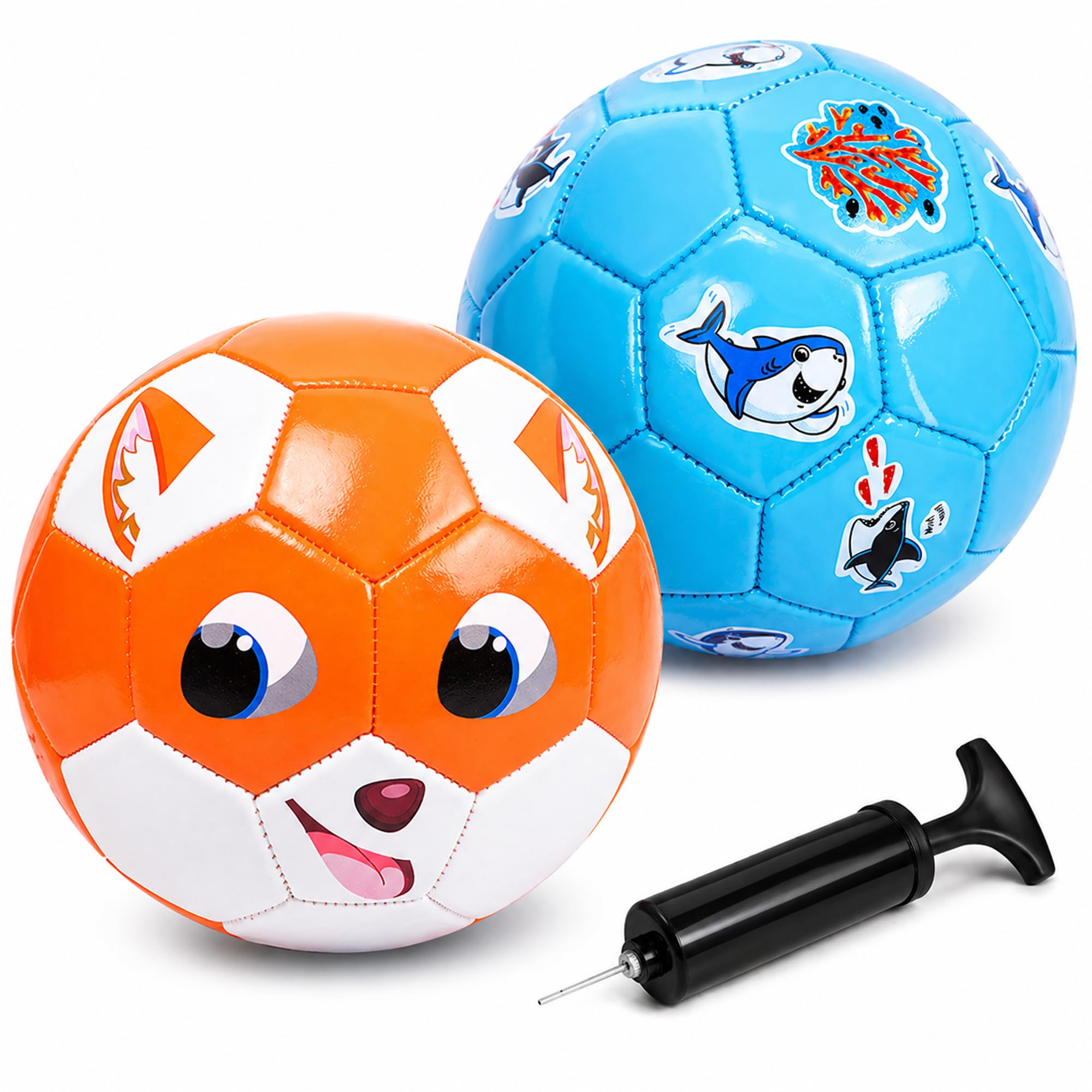 Toddler Soccer Ball, 2 Pack Size 2 Soccer Ball for Kids Ages 3-5