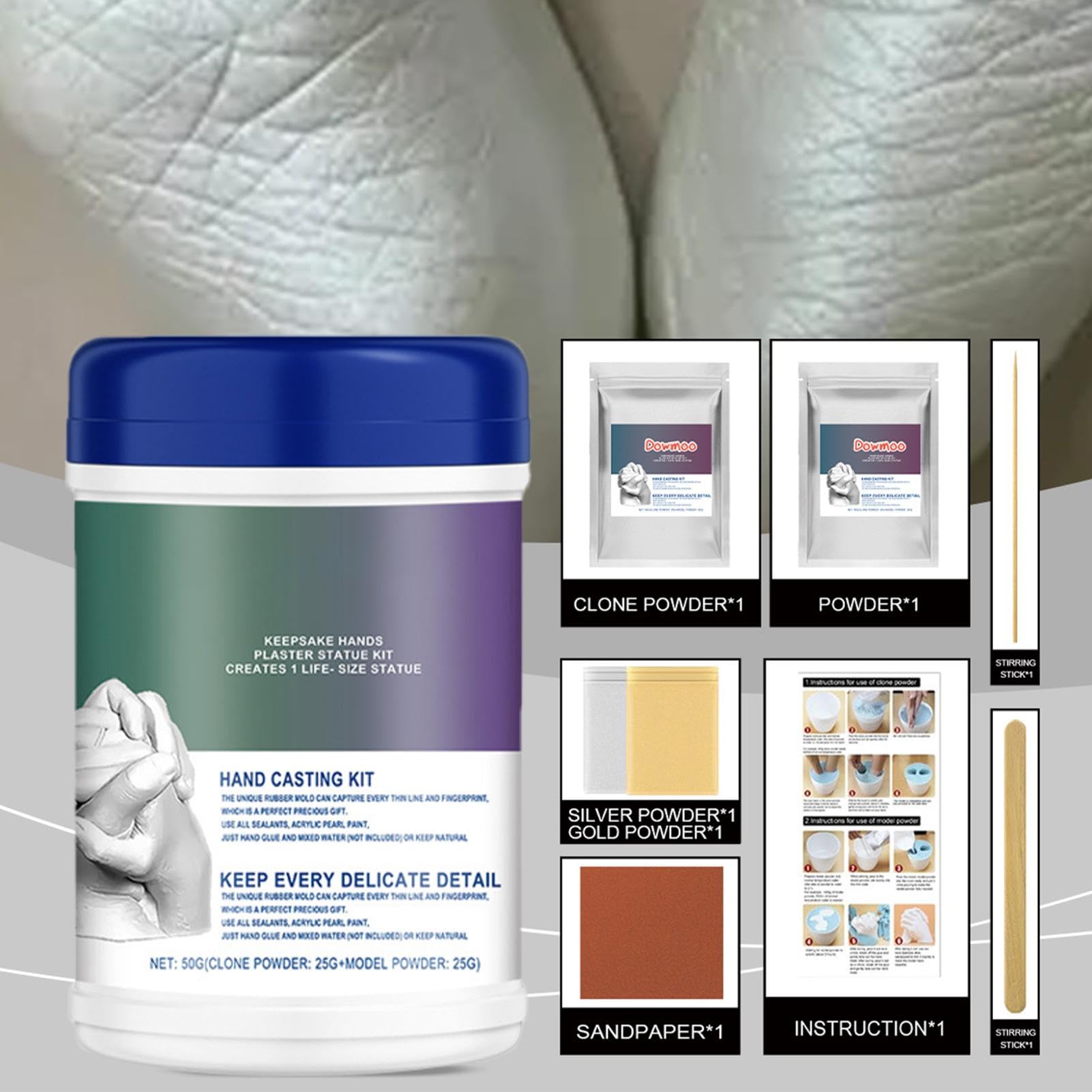 Poudre De Moulage Pour Moulage – 5kg Plâtre En Résine | Poudres De Moulage De Résine | Moulage En Relief Ultra Blanche, Non Toxique