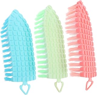 Healeved 3piezas Cepillo De Uñas para Limpieza Multiuso con Cerdas Firmes y Suaves Ligero y Portátil para Manicura y Limpieza Doméstica Colores Azul Verde y Rosa
