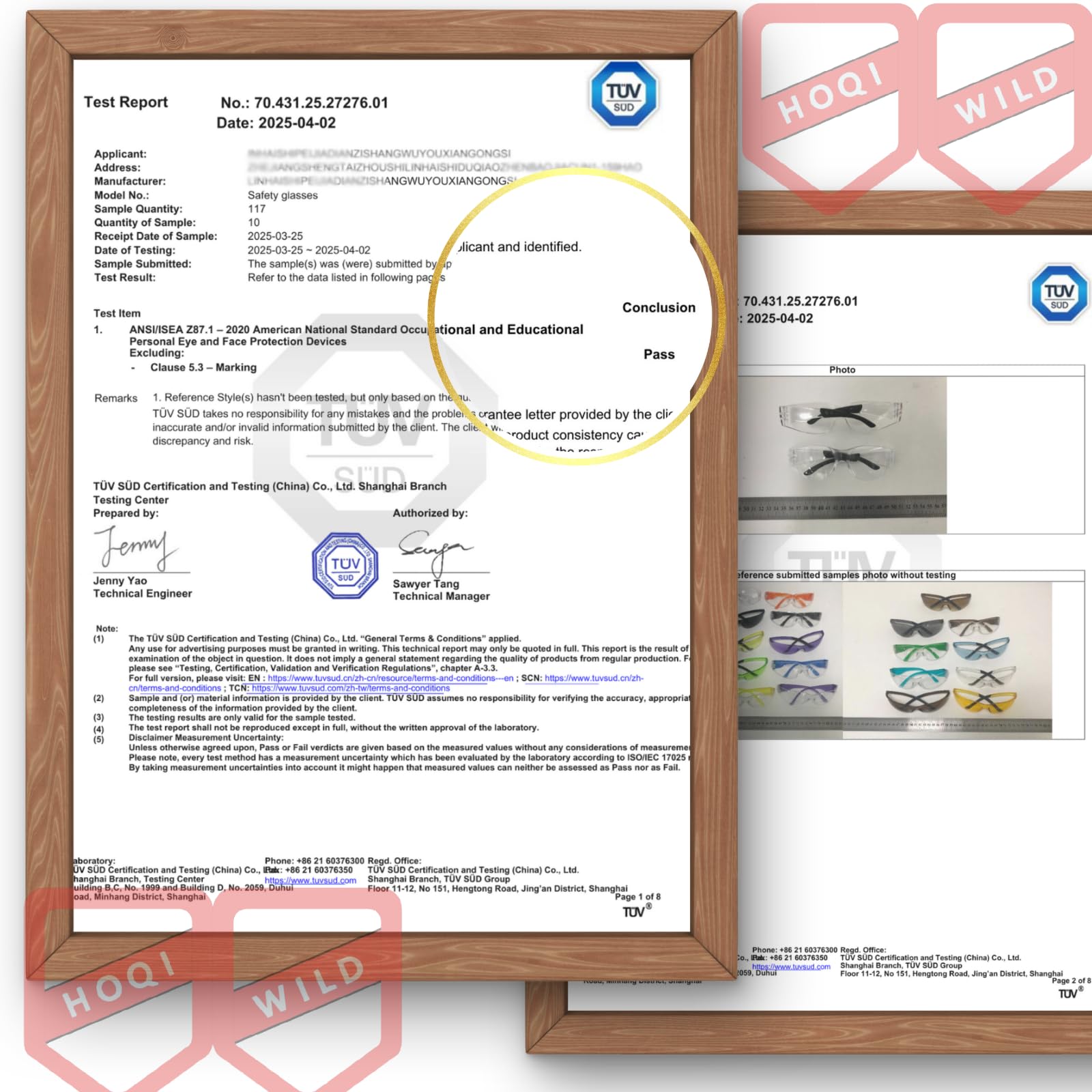 Gafas de seguridad transparentes a granel, ANSI Z87.1