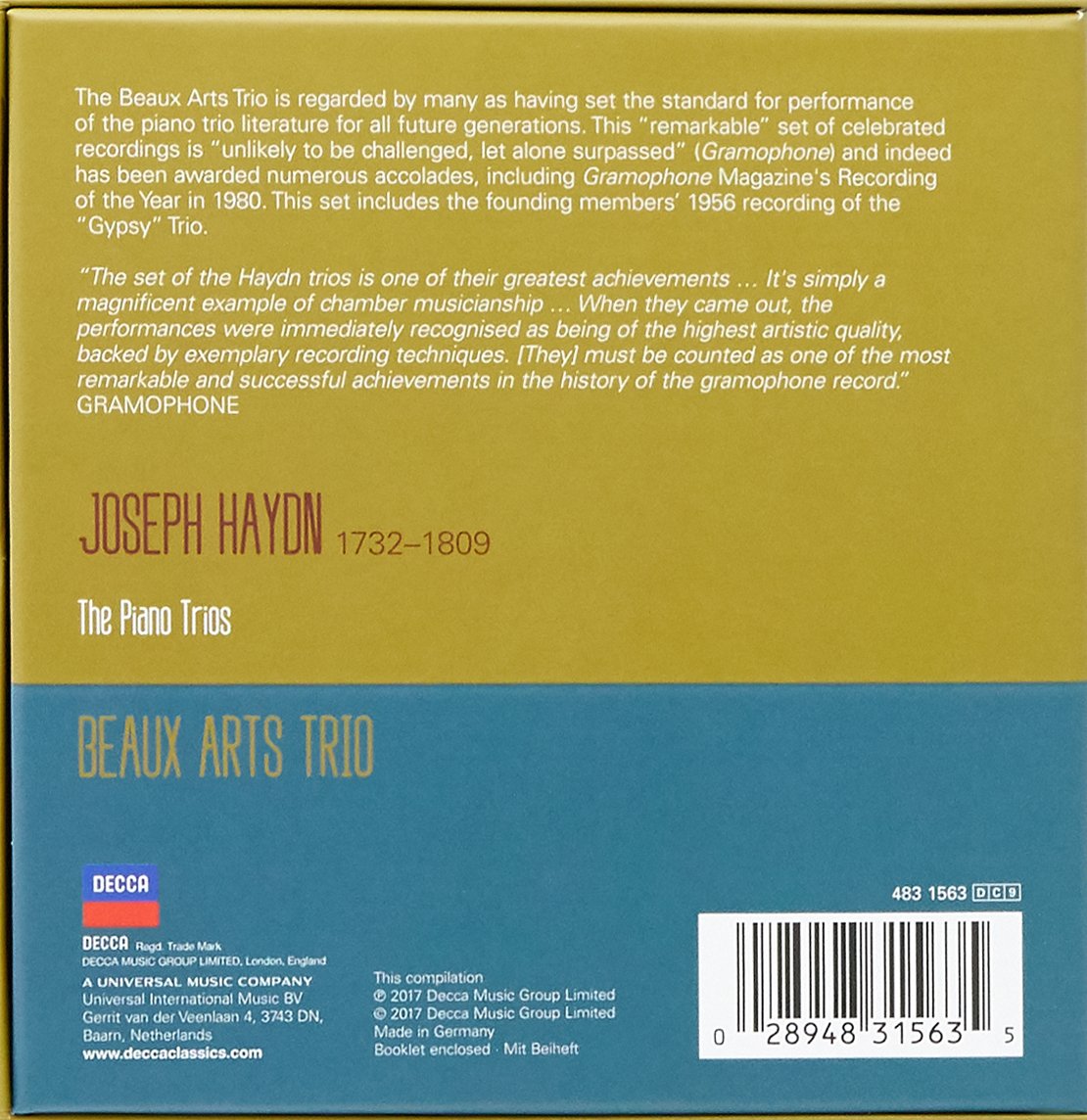 Haydn - Beaux Arts Trio. Pianoforte