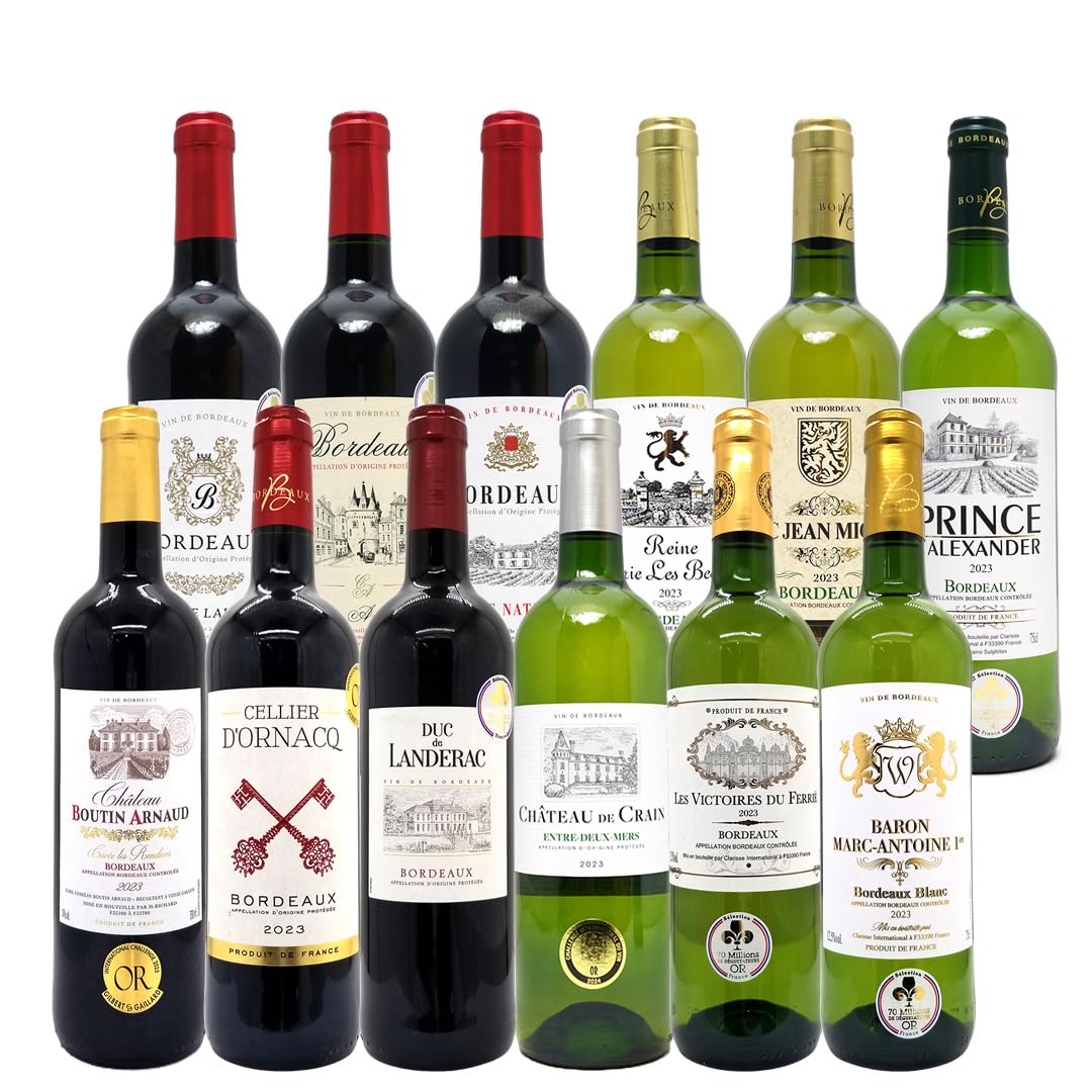 フランス金賞受賞　赤白12本セット 750ml フランス金賞受賞 赤白12本セット 750ml 3冠含むフランスボルドー金賞