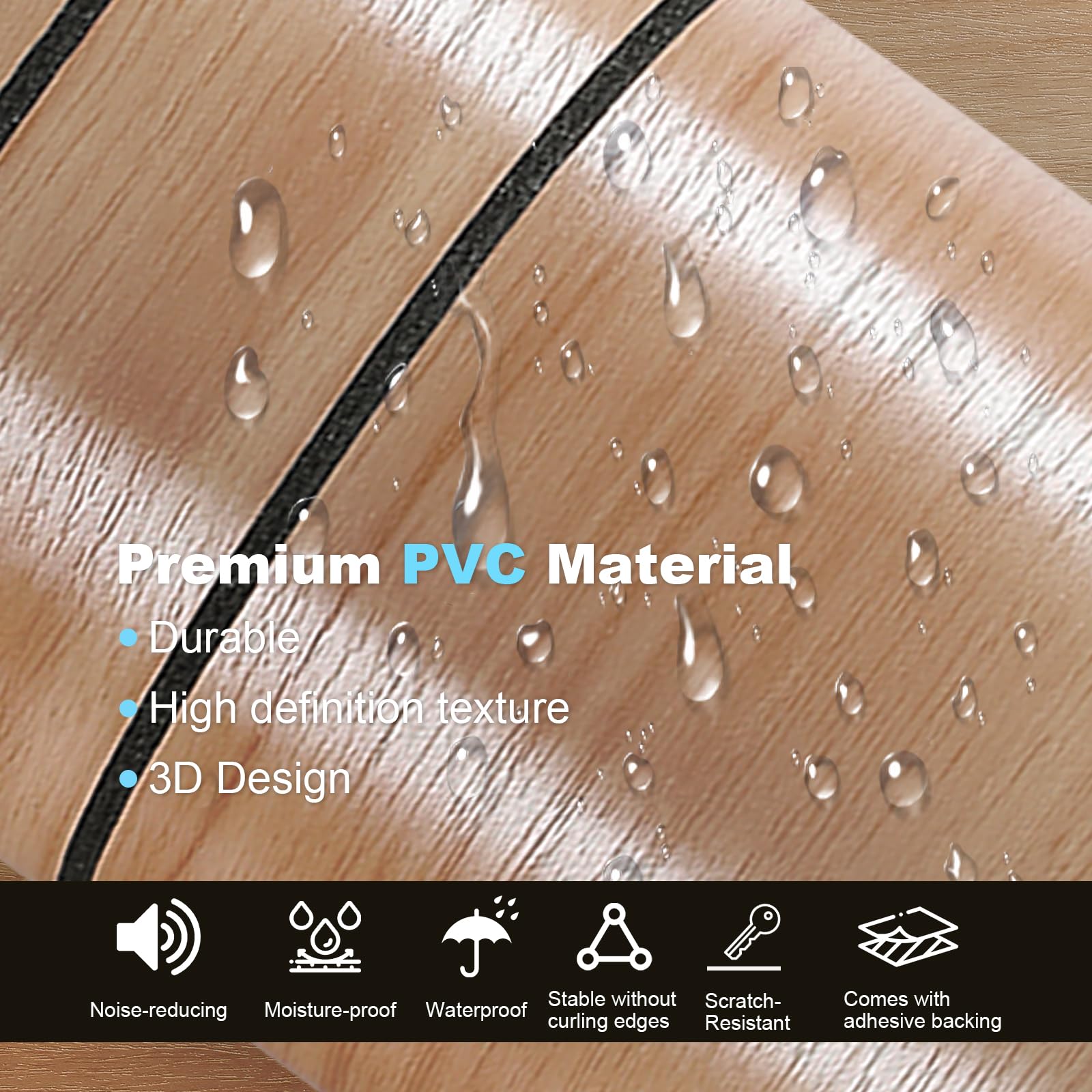 Trafagala 3mm Thick Wood Panel Wallpaper Peel and Stick 3D Faux Wood Slat, Diy-friendly Slat Brown, 40cm x 300cm - Image 7
