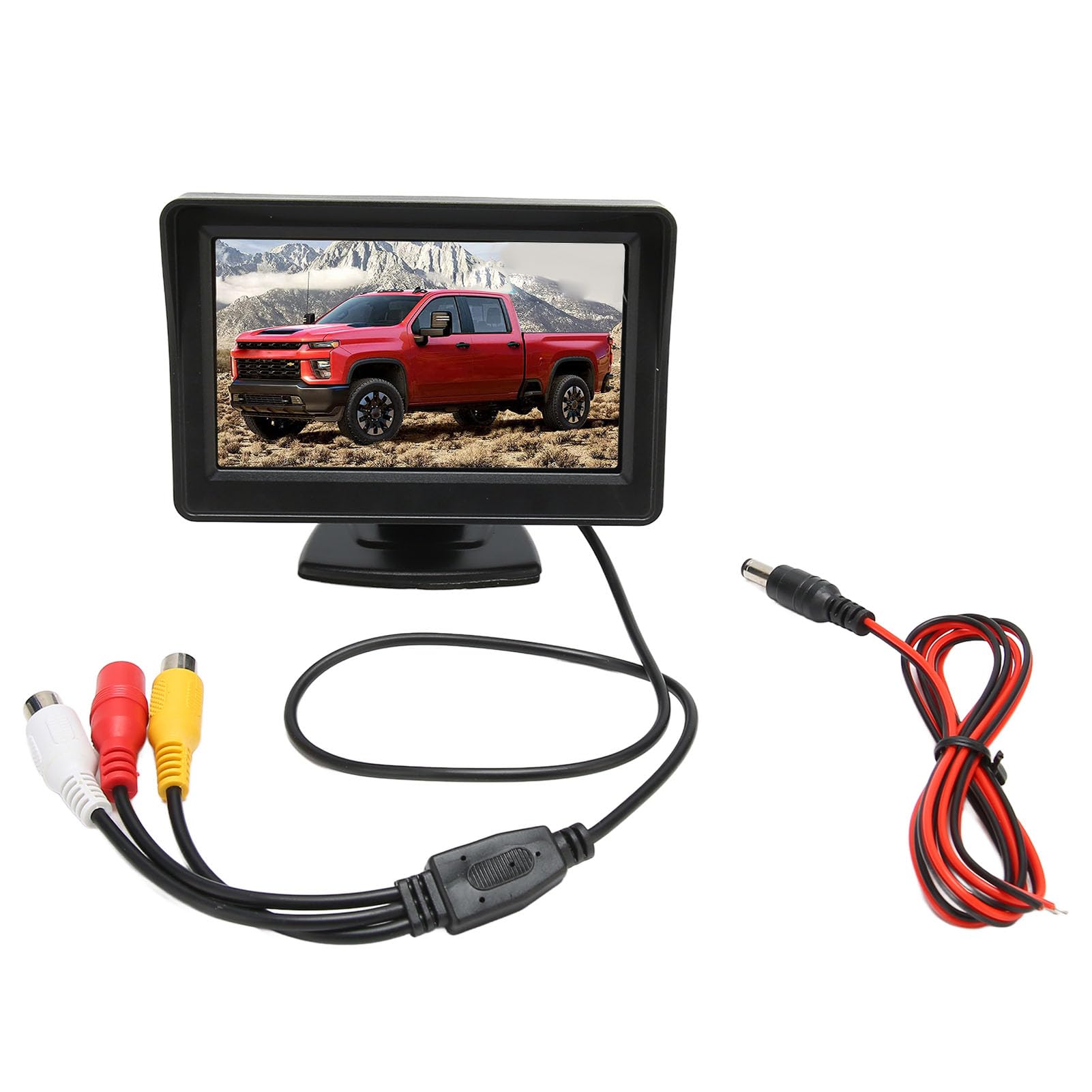 Écran de Recul LCD 4.3 Pouces pour Voiture Camion Camping Car Minivan Affichage de Vue Arrière Rotatif 180 Degrés avec Entrées Vidéo Doubles et Chip Intelligent