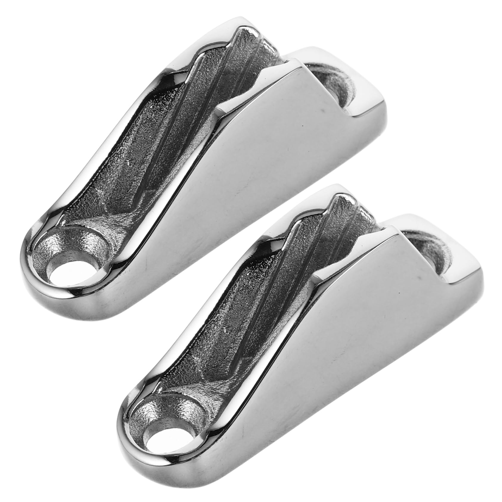 GOOHOCHY 2pcs Stainless Steel Boat Clam Cleat Marine Rope Holder for Kayak Sailing Hardware