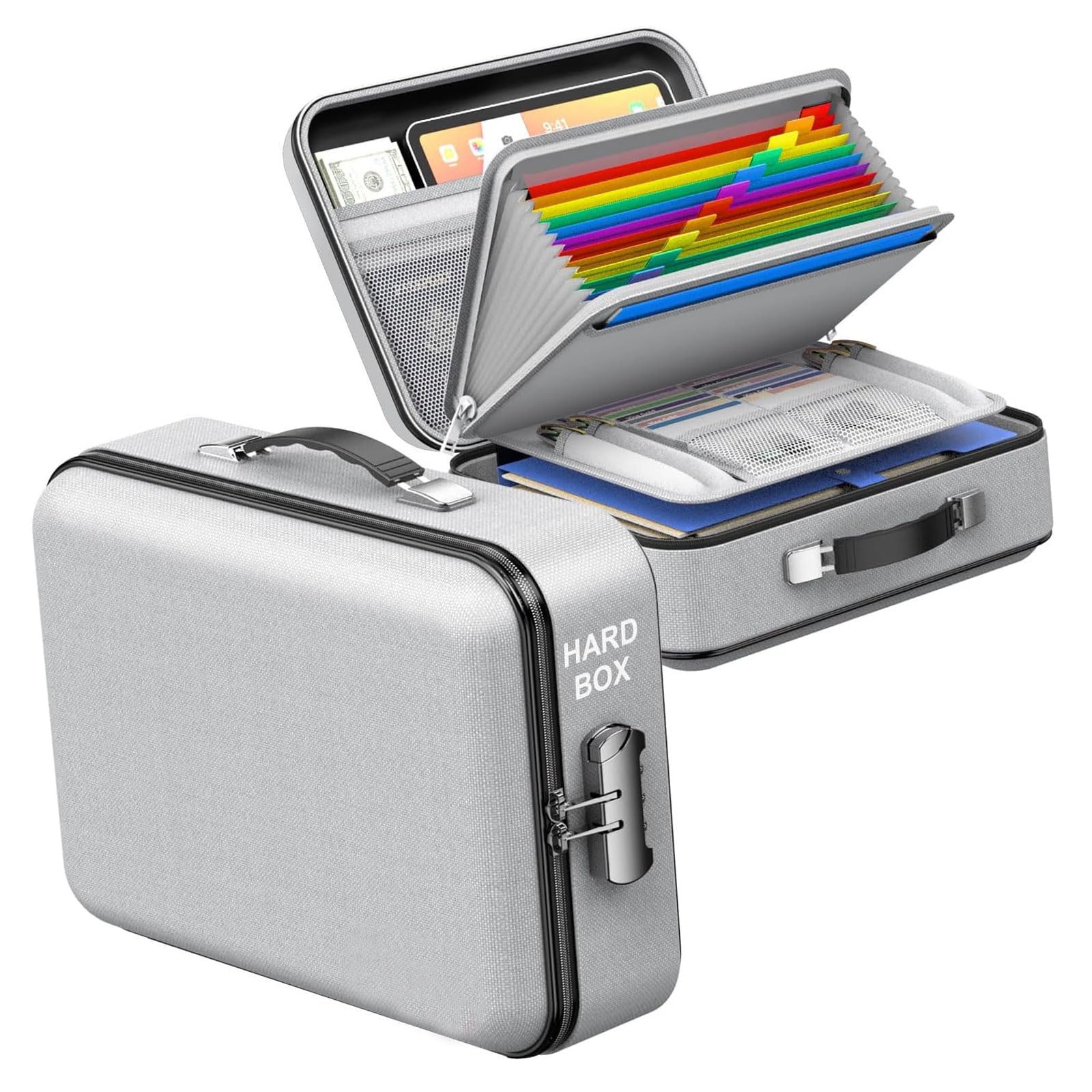 Contenitore Refrattario Per Documenti Ergonomico E Multiplo Scomparti Per Ufficio Scatola Contabilità