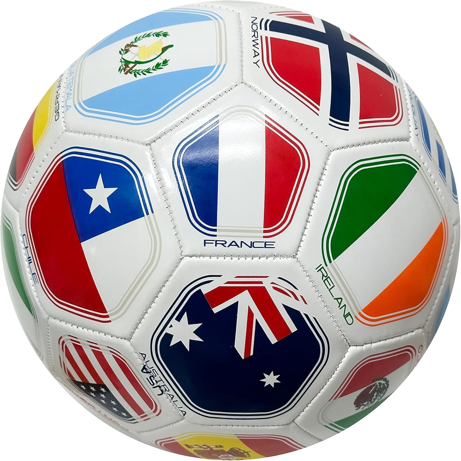 2026 World Flag Country World Flag Training Outdoor Soccer Ball Size 5 Futol Size (Size 5)- White - 4