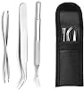 EasyULT 3PCS Tick Remover Tool Set, Tick Removal Tool, Stainless Steel Tick Remover, Tick Hook Kit Included Removal Tweezers+ Tick Shovel, for Animals, for Humans, Dogs, Cats