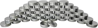 50 Pack 4 oz Tins Made in The U.S.A., Screw Top Round Metal Tins for Candles, Salves, Lotions, Ointments, Balms, Waxes, Spices, Storage, Arts, Crafts, Slime, DIY, and Travel