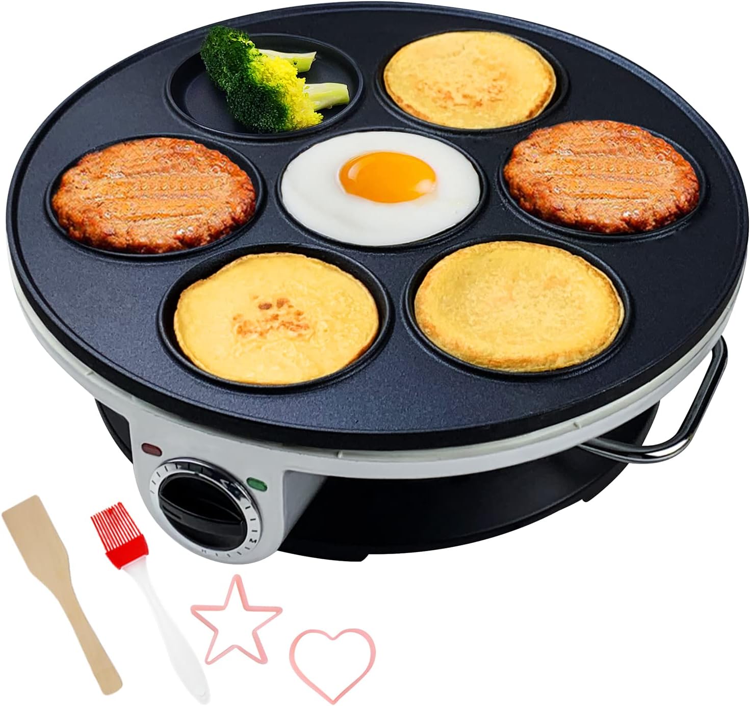 Electric Pancake Maker for Kids Mini Crepe Maker Nonstick Fried Eggs Pan